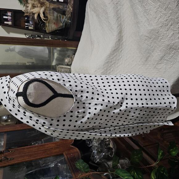 Anne Klein White and Black Dotted Blouse - Picture 5 of 11